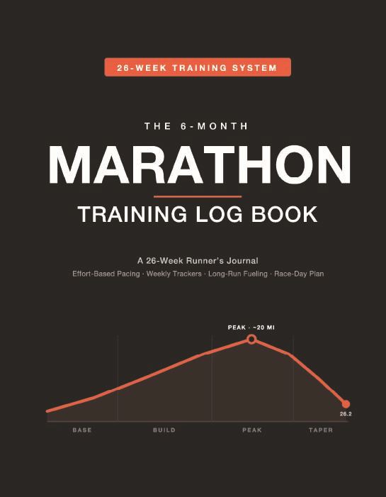 The 6-Month Marathon Training Log Book cover